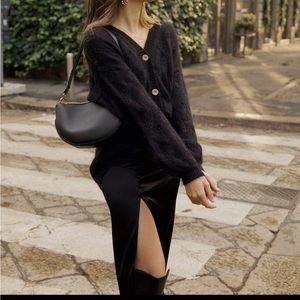 Instance Black Velvet Skirt